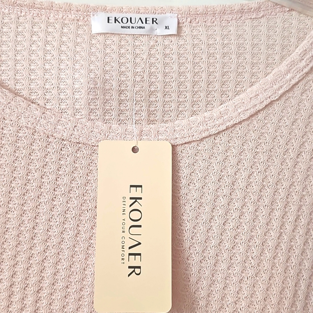 Pajamas Sets Peach Loungewear Elegant Wear Vacation ResortWear - Picture 7 of 13